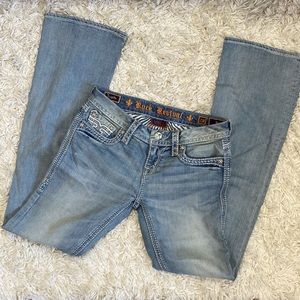 Rock Revival Sky Blue Wide Leg Jeans